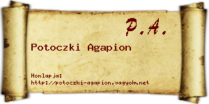 Potoczki Agapion névjegykártya
